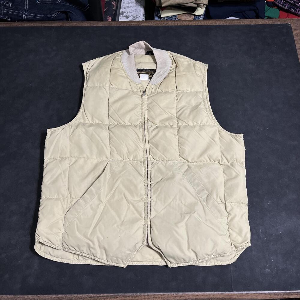 Vintage Eddie Bauer Down Vest Mens Large Skyline Goose Puffer Kara Karam 70s USA